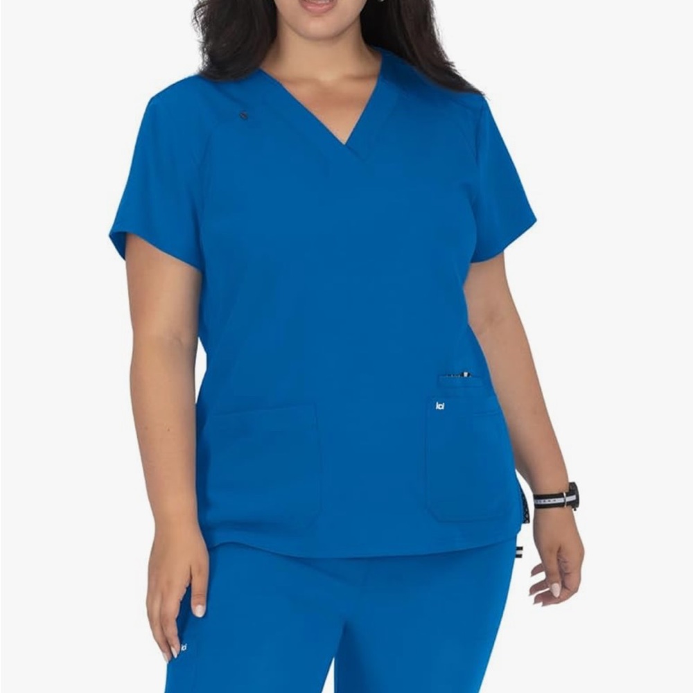 koi Next Gen Hustle and Heart Women's 3-Pocket Stretch Scrub Top